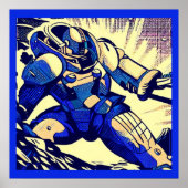 SF - Anime Hero Woodcut 4 Poster (Voorkant)