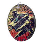 SF Anime Starfighter - Woodcut (1) Dartbord (Voorkant Rechts)