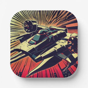 SF - Anime Starfighter Woodcut 1 Papieren Bordje