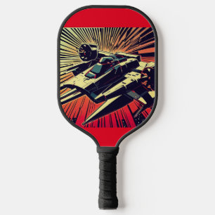 SF Anime Starfighter - Woodcut (1) Pickleball Paddle