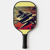 SF Anime Starfighter - Woodcut (1) Pickleball Paddle (Achterkant)