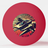 SF Anime Starfighter - Woodcut (1) Pingpongbal (Achterkant)