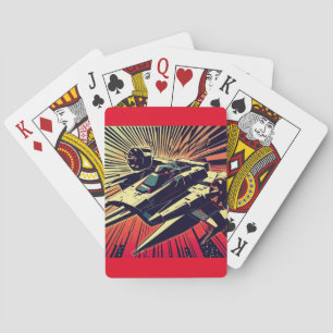 SF Anime Starfighter - Woodcut (1) Pokerkaarten