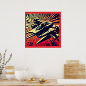 SF - Anime Starfighter Woodcut 1 Poster (Keuken)