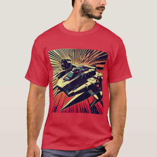 SF - Anime Starfighter Woodcut 1 T-shirt