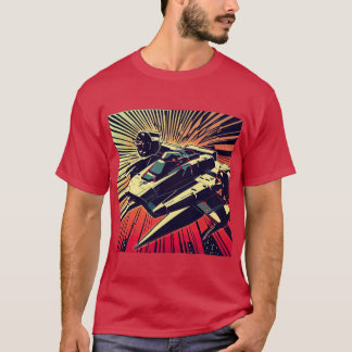 SF - Anime Starfighter Woodcut 1 T-shirt