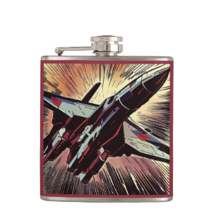 SF - Anime Starfighter Woodcut 2 Heupfles