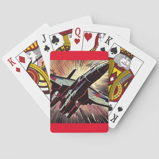 SF Anime Starfighter - Woodcut (2) Pokerkaarten (Achterkant)