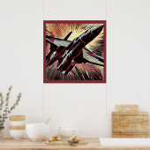 SF - Anime Starfighter Woodcut 2 Poster (Keuken)