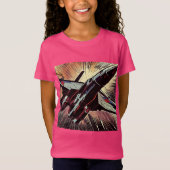 SF - Anime Starfighter Woodcut 2 T-shirt (Voorkant)