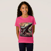 SF - Anime Starfighter Woodcut 2 T-shirt (Voorkant volledig)