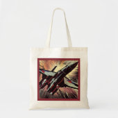 SF - Anime Starfighter Woodcut 2 Tote Bag (Voorkant)