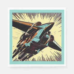 SF - Anime Starfighter Woodcut 3 Servet