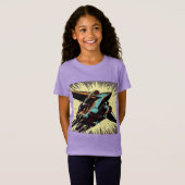 SF - Anime Starfighter Woodcut 3 T-shirt (Voorkant volledig)