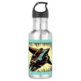 SF - Anime Starfighter Woodcut 3 Waterfles