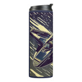 SF - Anime Starfighter Woodcut 4 Thermosbeker (Gedraaid links)