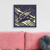 SF - Anime Sterrenstrijder Houtsnede 4 Canvas Afdruk (Insitu (Woonkamer))