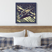 SF - Anime Sterrenstrijder Houtsnede 4 Canvas Afdruk (Insitu (Slaapkamer))