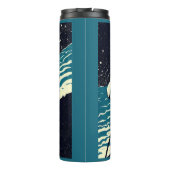 SF - Astronaut op Spacewalk Woodcut 2 Thermosbeker (Achterkant)