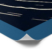 SF - Astronaut op Spacewalk Woodcut 3 Poster (Hoek)