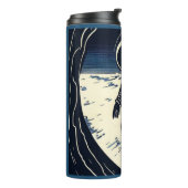 SF - Astronaut op Spacewalk Woodcut 3 Thermosbeker (Gedraaid links)