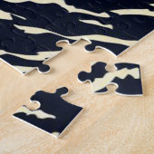 SF Astronauten op ruimtewandeling - houtsnede (1) Legpuzzel (Zijkant)