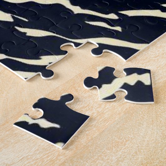 SF Astronauten op ruimtewandeling - houtsnede (1) Legpuzzel (Zijkant)