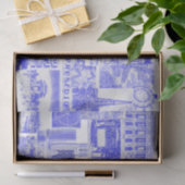 SF Bay Area Icons Blauwe inkt Toile Tissuepapier (Geschenk)