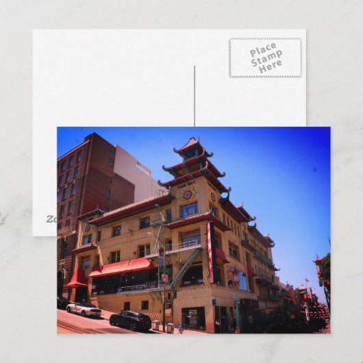 SF Chinatown Trade Mark Building Briefkaart (Voorkant / Achterkant)