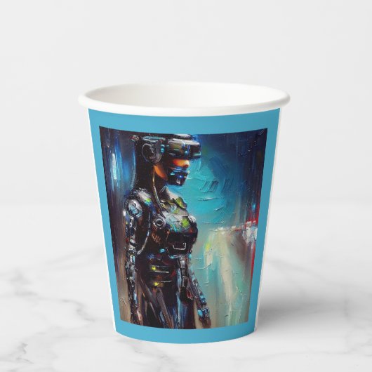 SF - Cyberpunk Held 2 Papieren Bekers (Voorkant)