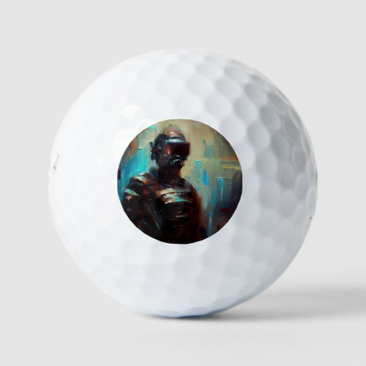 SF - Cyberpunk Hero (1) Golfballen (Voorkant)
