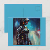 SF - Cyberpunk Hero 2 Briefkaart (Voorkant / Achterkant)