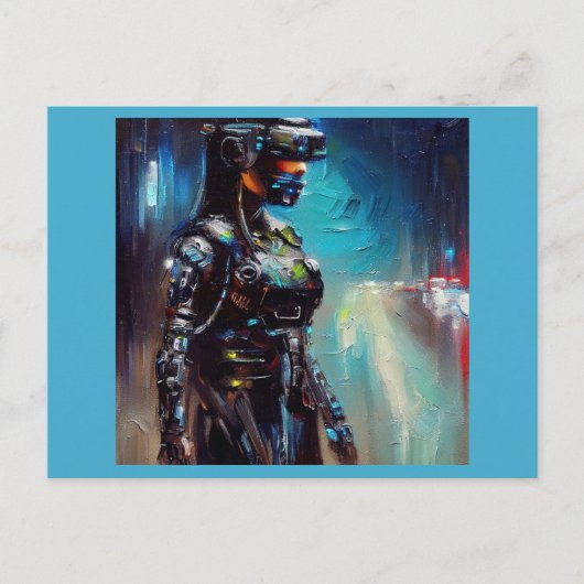 SF - Cyberpunk Hero 2 Briefkaart (Voorkant)