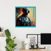 SF - Cyberpunk Hero 3 Poster (Thuiskantoor)