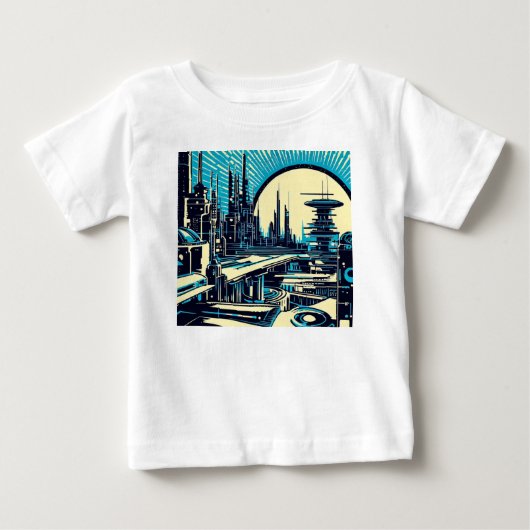 SF Futuristische City Woodcut 3 (Voorkant)