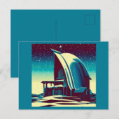 SF Futuristische Kerk 1 Briefkaart (Voorkant / Achterkant)