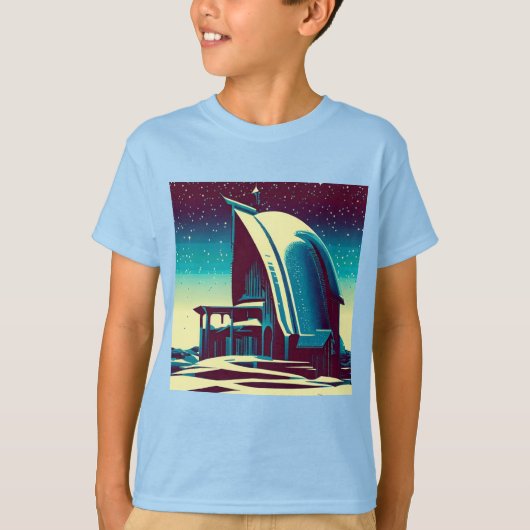 SF Futuristische Kerk 1 T-shirt (Voorkant)