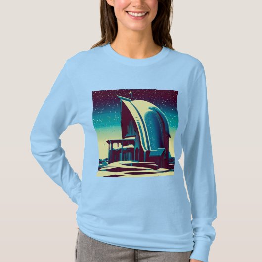 SF Futuristische Kerk 1 T-shirt (Voorkant)