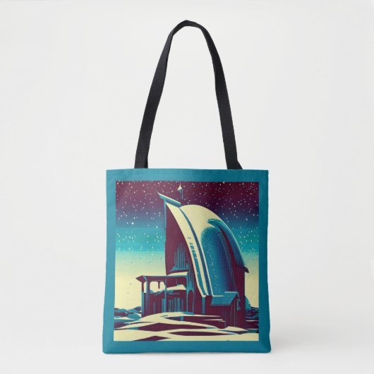 SF Futuristische Kerk 1 Tote Bag (Voorkant)