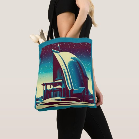 SF Futuristische Kerk 1 Tote Bag (Dichtbij)
