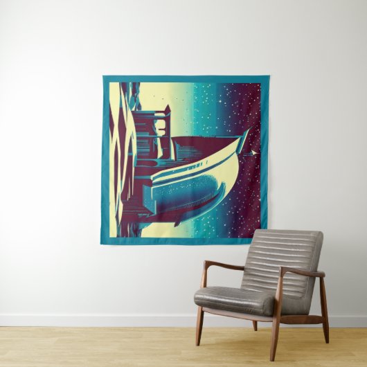 SF Futuristische Kerk 1 Wandkleed (In Situ (horizontaal))