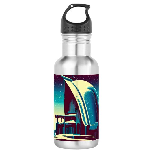 SF Futuristische Kerk 1 Waterfles (Voorkant)