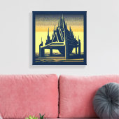 SF Futuristische Kerk 2 Canvas Afdruk (Insitu (Woonkamer))