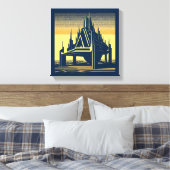 SF Futuristische Kerk 2 Canvas Afdruk (Insitu (Slaapkamer))
