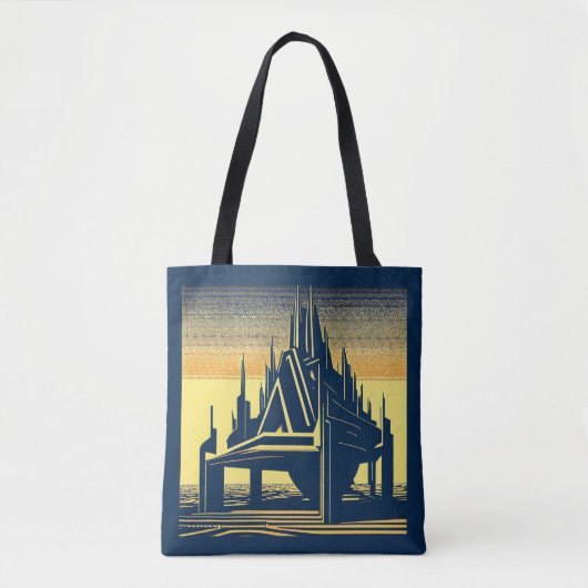 SF Futuristische Kerk 2 Tote Bag (Voorkant)