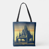 SF Futuristische Kerk 2 Tote Bag (Achterkant)