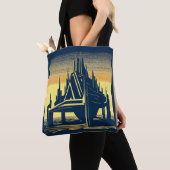 SF Futuristische Kerk 2 Tote Bag (Dichtbij)