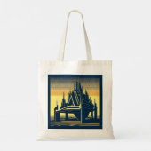 SF Futuristische Kerk 2 Tote Bag (Achterkant)
