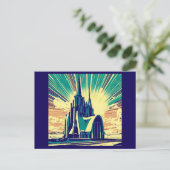 SF Futuristische Kerk 3 Briefkaart (Staand voorkant)