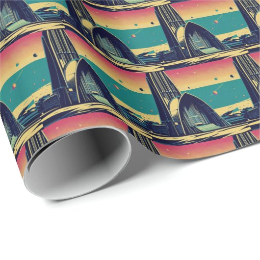 SF Futuristische Kerk 3 Cadeaupapier (Rol Hoek)